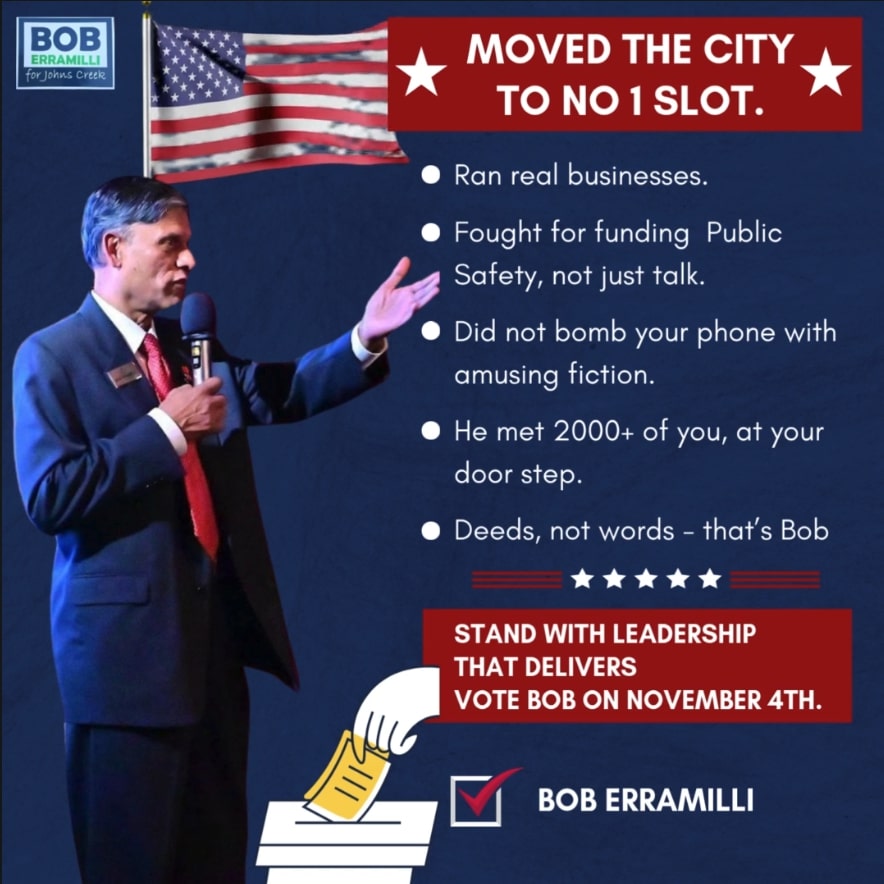 Bob Erramilli for Johns Creek City Council